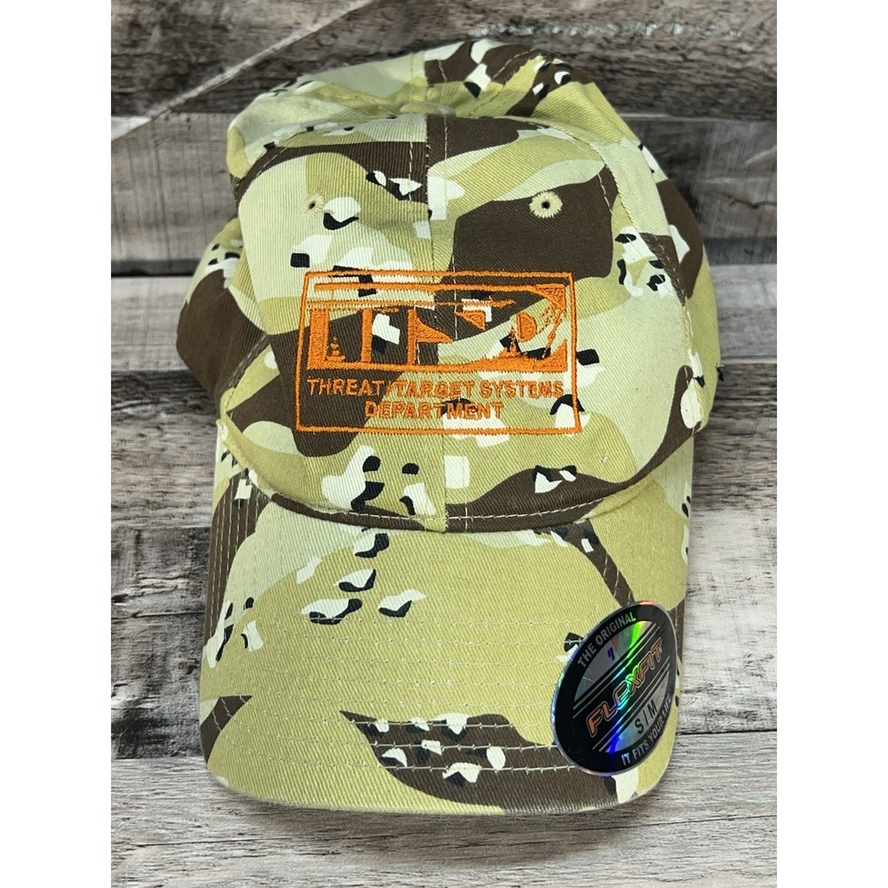 Threat Target Systems Department Camo Hat‎ Fitted New Size S/M Flex Fit